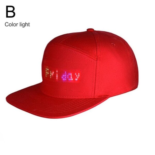 Red Black Creative Mobile App Operation Led Lights Bluetooth Hip Hop Hat For Party Riding For 2.jpg 640x640 2