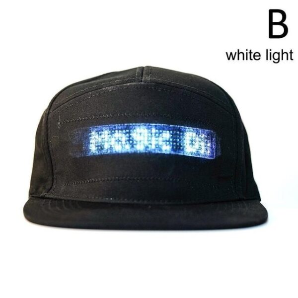 Red Black Creative Mobile App Operation Led Lights Bluetooth Hip Hop Hat For Party Riding