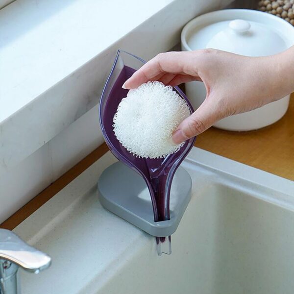 Simple Leaf Shape Soap Box Dish Bathroom Washstand Soap Storage Plate Tray Holder Case Soap Container 4