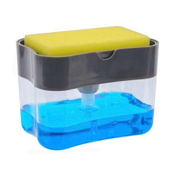 Soap Dispenser Soap Pump Sponge Caddy New Creative Kitchen 2 in 1 Manual Press Liquid Soap 1