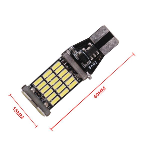 VODOOL T15 W16W Car LED Light Bulb Canbus Error Free 12V 4014 45SMD Vehicle Brake Parking 5