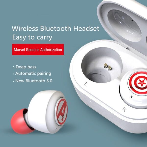 ZEKI Marvel Genuine Authorising Wireless Bluetooth Headphone TWS5 0 Lùghdachadh fuaim ann an ear Iron Man Spiderman 1