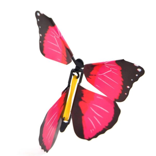 10pc Flying Butterfly New экзотикӣ хандовар ҳайратовар гардиши ақрабаки соат пластикӣ Парвоз бабочка трикҳои ҷодугарӣ бозичаҳои кӯдакона 4