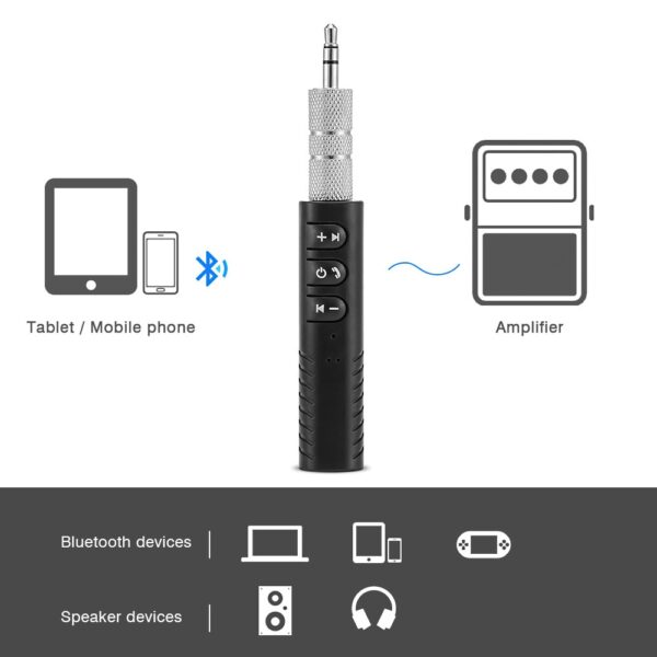 3 5mm jack zestaw samochodowy Bluetooth głośnomówiący muzyka adapter do odbiornika audio zestaw samochodowy AUX dla 4