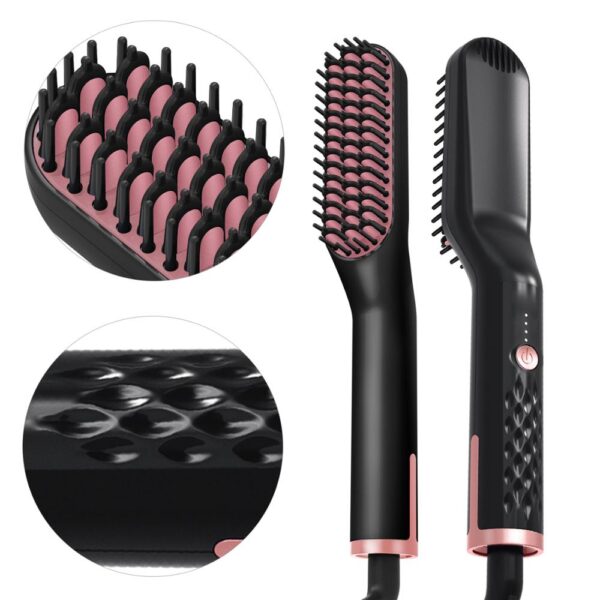 3 in1 Beard Straightener Quick Heater Electric Straightener Curls Hair Comb Brush Men Women Multifunctional Hair