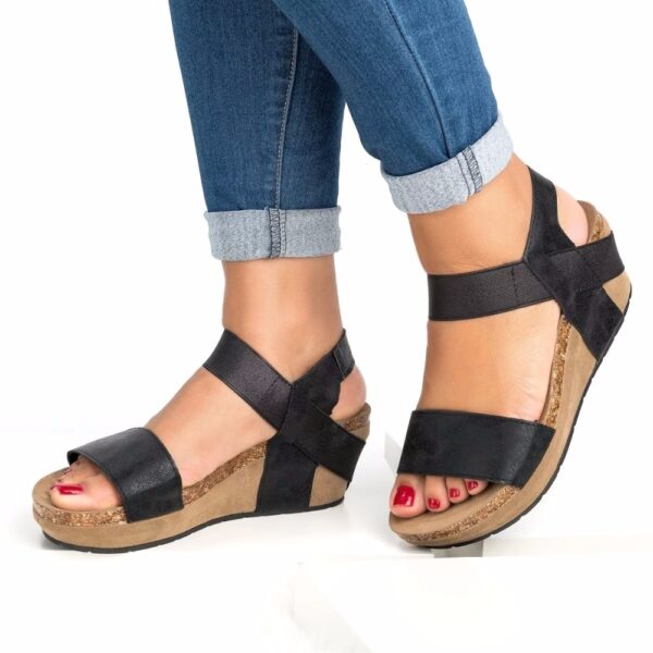 COSIDRAM Summer Women Sandals Fashion Female Beach Shoes Wedge Heels Shoes Comfortable Platform Shoes Plus Size 1