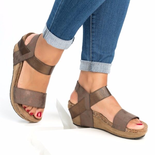 COSIDRAM Summer Women Sandals Fashion Female Beach Shoes Wedge Heels Shoes Comfortable Platform Shoes Plus Size 2