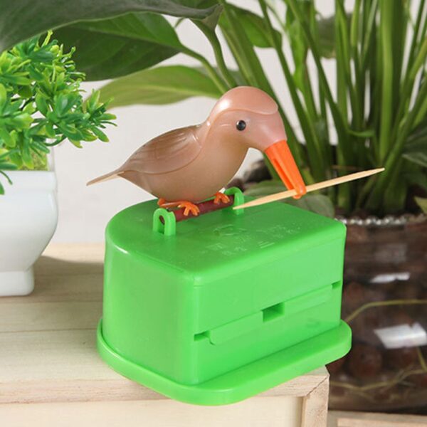 Cute Hummingbird Toothpick Dispenser Gag Gift Cleaning Teeth High quality material Automatic bird toothpick box 2019 1