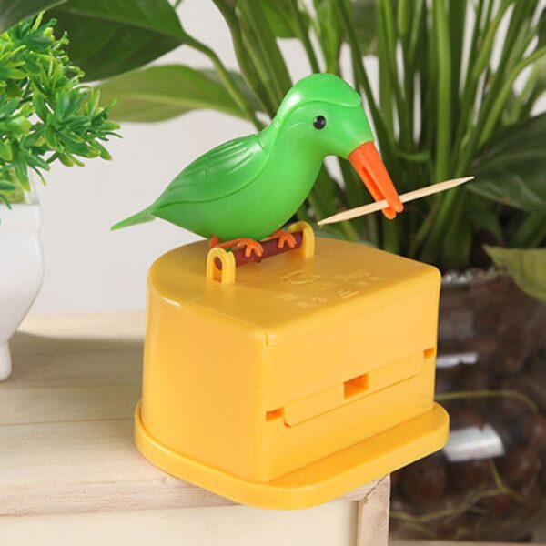 Cute Hummingbird Toothpick Dispenser Gag Gift Cleaning Teeth High quality material Automatic bird toothpick box 2019 2