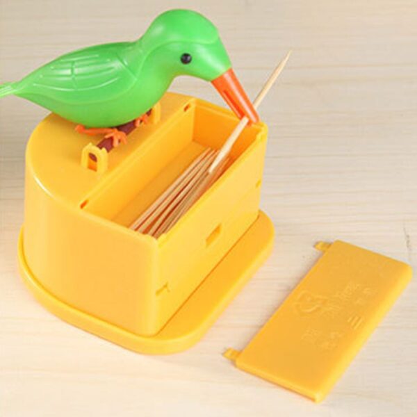 Cute Hummingbird Toothpick Dispenser Gag Gift Cleaning Teeth High quality material Automatic bird toothpick box 2019 3