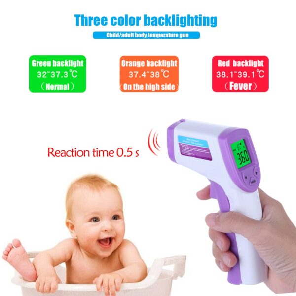 Digital Infrared Thermometer Body Temperature Thermometer For Adult Kids Non Contact Forehead Body Thermometer With Backlight 4