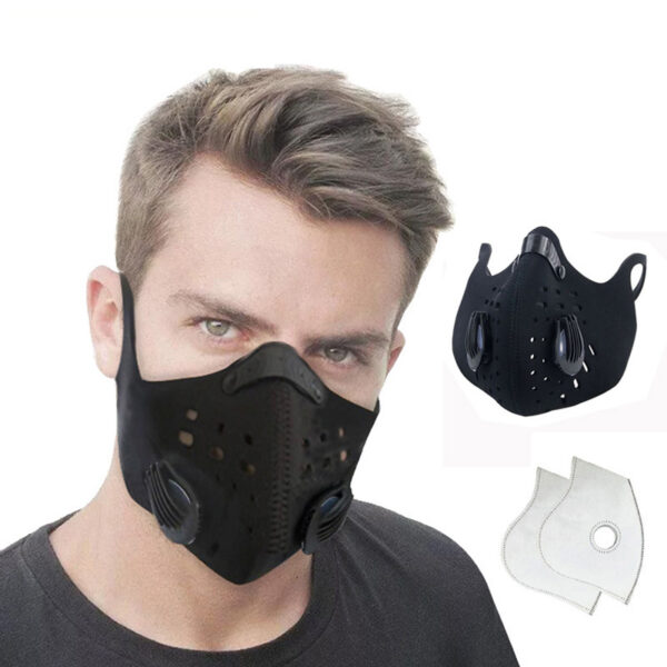 GLORSUN Biciklistička polovična maska ​​za lice PM2 5 Filter Dva ventila za izdah Skijaška prašina protiv zagađenja Smog 6