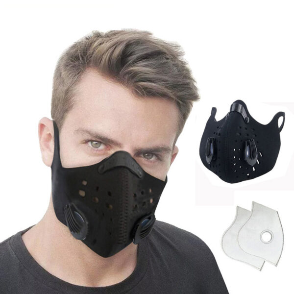 GLRSUN Radfahren Halbmaske PM2 5 Filter Zwei Ausatemventile Ski Staubdicht Anti Pollution Smog 6