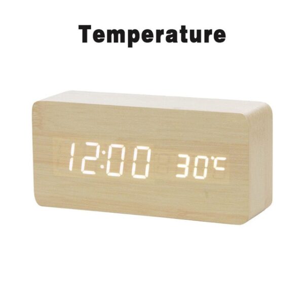 LED Wooden Alarm Clock Watch Table Voice Control Digital Wood Despertador Electronic Desktop USB AAA Powered 13.jpg 640x640 13