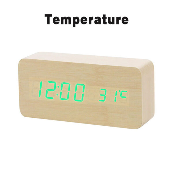 LED Wooden Alarm Clock Watch Table Voice Control Digital Wood Despertador Electronic Desktop USB AAA Powered 14.jpg 640x640 14