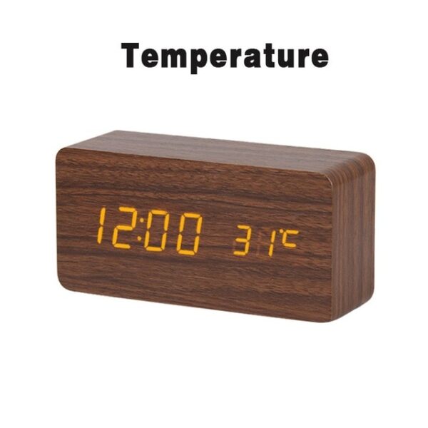 LED Wooden Alarm Clock Watch Table Voice Control Digital Wood Despertador Electronic Desktop USB AAA Powered 15.jpg 640x640 15