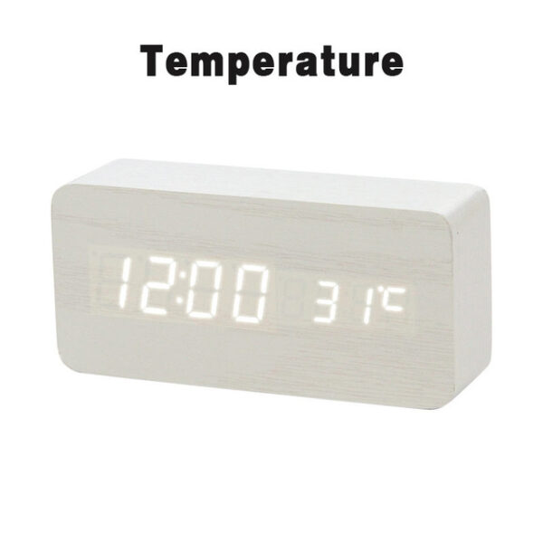 LED Wooden Alarm Clock Watch Table Voice Control Digital Wood Despertador Electronic Desktop USB AAA Powered 16.jpg 640x640 16