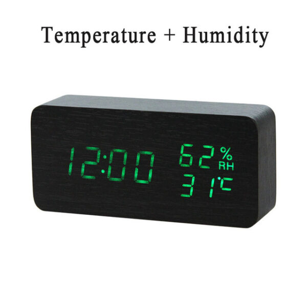 LED Wooden Alarm Clock Watch Table Voice Control Digital Wood Despertador Electronic Desktop USB AAA Powered 19.jpg 640x640 19