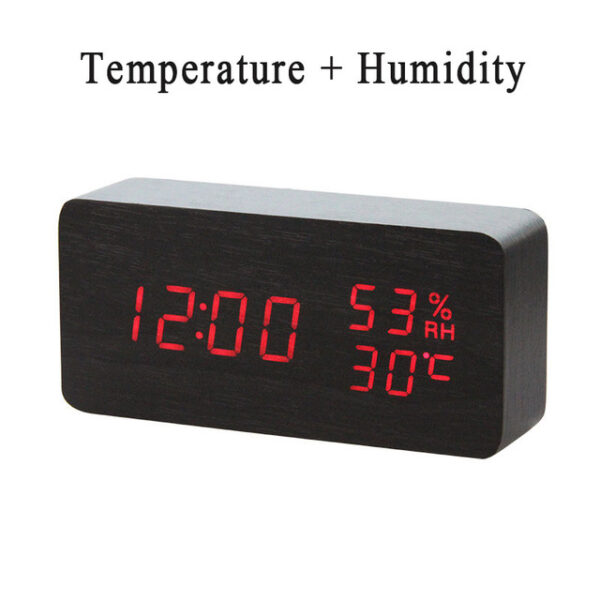 LED Wooden Alarm Clock Watch Table Voice Control Digital Wood Despertador Electronic Desktop USB AAA Powered 20.jpg 640x640 20