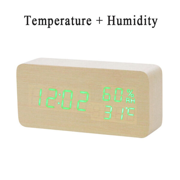 LED Wooden Alarm Clock Watch Table Voice Control Digital Wood Despertador Electronic Desktop USB AAA Powered 24.jpg 640x640 24