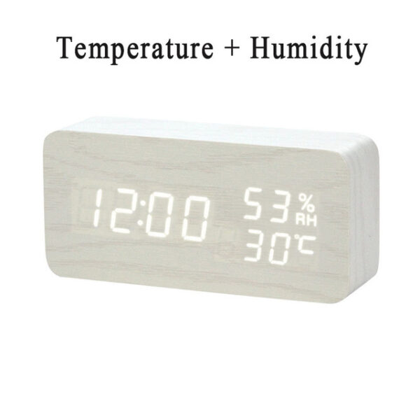 LED Wooden Alarm Clock Watch Table Voice Control Digital Wood Despertador Electronic Desktop USB AAA Powered 25.jpg 640x640 25