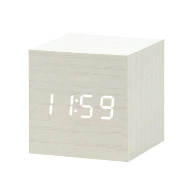 LED Wooden Alarm Clock Watch Table Voice Control Digital Wood Despertador Electronic Desktop USB AAA Powered 7.jpg 640x640 7