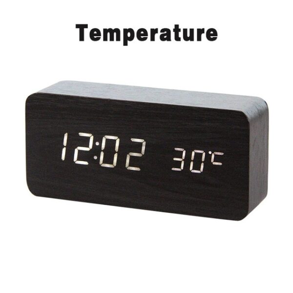 LED Wooden Alarm Clock Watch Table Voice Control Digital Wood Despertador Electronic Desktop USB AAA Powered 9.jpg 640x640 9