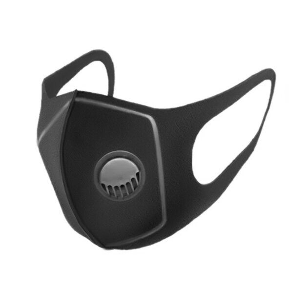 Männer Frauen Anti-Staub-Maske Anti PM2 5 Verschmutzung Gesicht Mund Atemschutzmaske Schwarz Atmungsaktive Ventilmaske 3