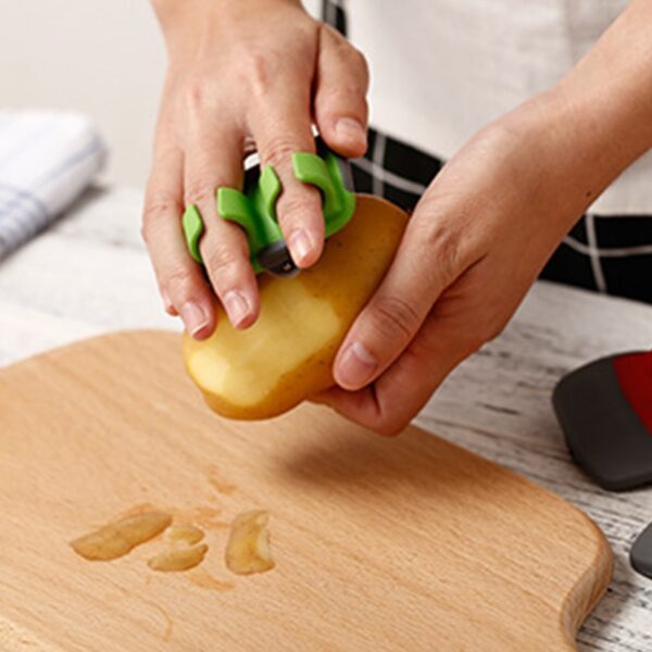 New Fruit Peeler Stainless Blade Lemon Grapefruit Fruit Slicer Double Fingers Opener Cutter Quickly Stripping Kitchen 2