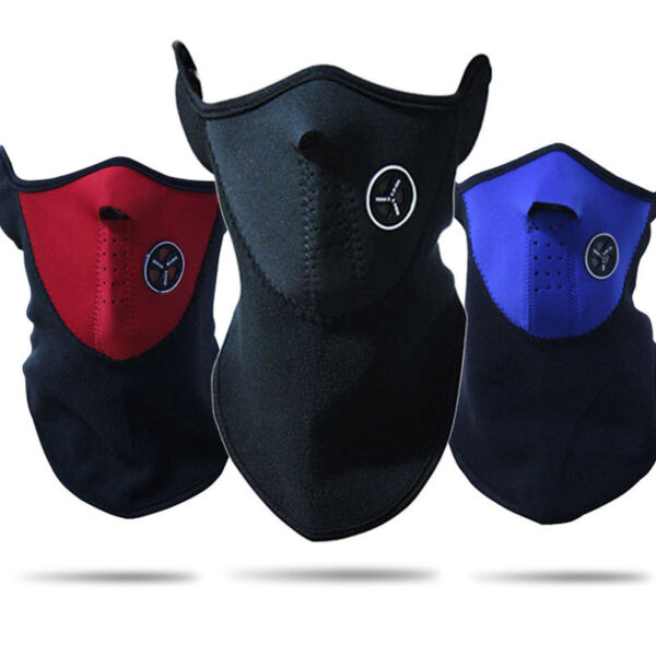 Outdoor Cycling Fleece Face Mask Winter Warm Half Face Mask Windproof Head Protector Cap Breathable Bicycle