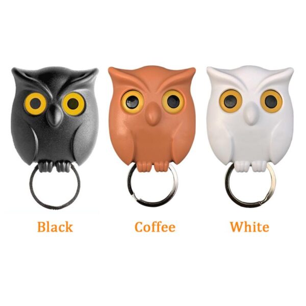 1 ც. Owl Night Wall Magnetic Key Holder Magnets Hold Keychain Key Hanger Hook ჩამოკიდებული გასაღები 1