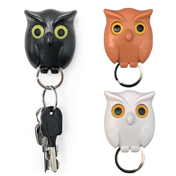 1 PCS Owl Night Night Wall Magnetic Key Holder Bamba Iketango Lokhiye Isihanga Ihuku Ukhiye wokulenga