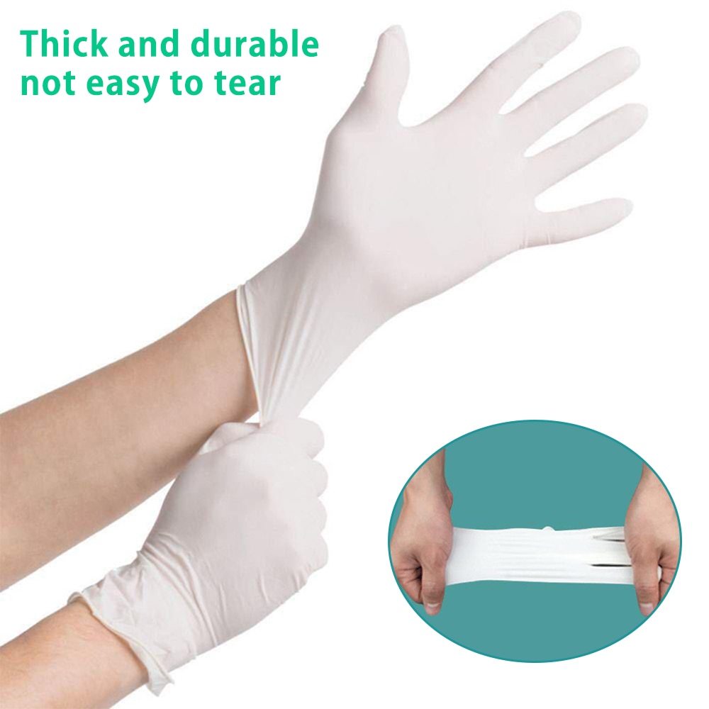 100PCS Disposable Gloves Latex Garden Gloves Universal For Left and Right Hand 