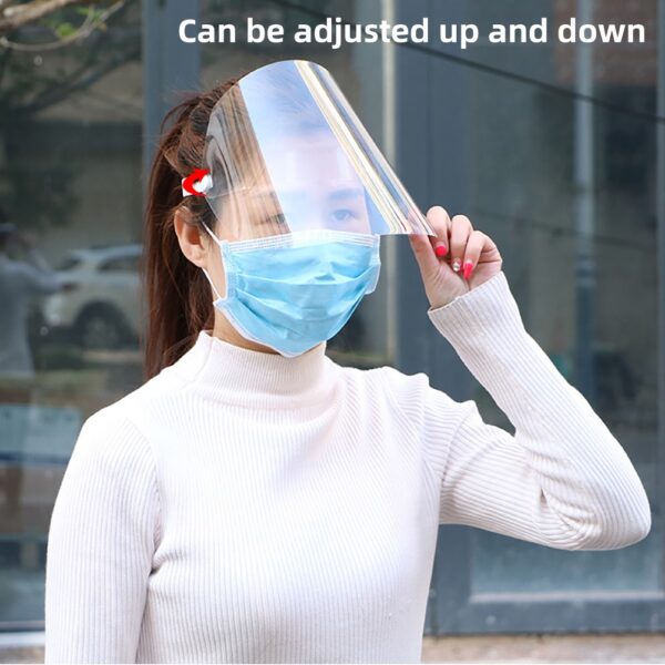 1PC Protective Adjustable Anti Droplet Dust proof Full Face Cover Mask Visor Shield Droplet virus Windproof 2