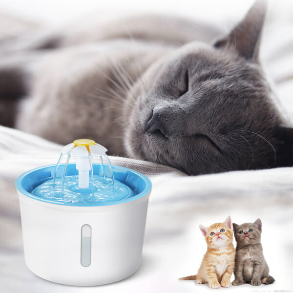 2 4L Cat Dog Water Fountain mandeha ho azy LED USB Electric Pet Dog Pet Drinker Feeder Bowl