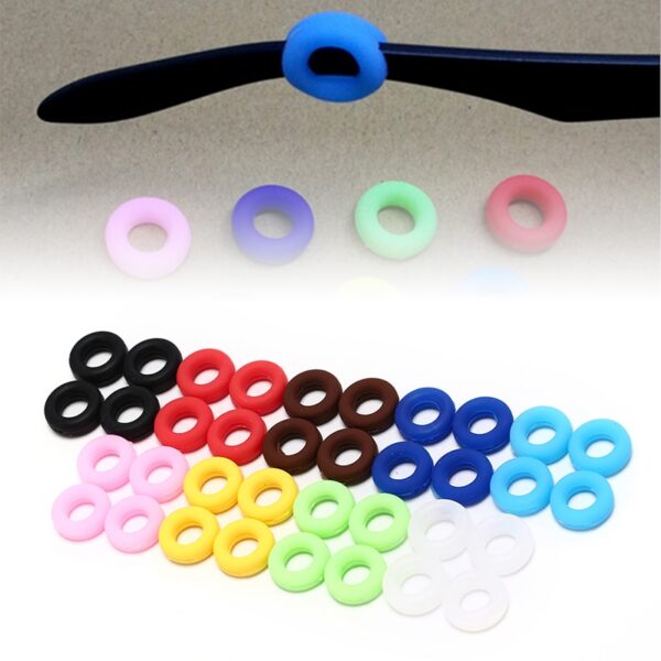 2 Pairs Round Glasses Ear Hooks Eyeglasses Sports Temple Tips Anti Slip Silicone Grips