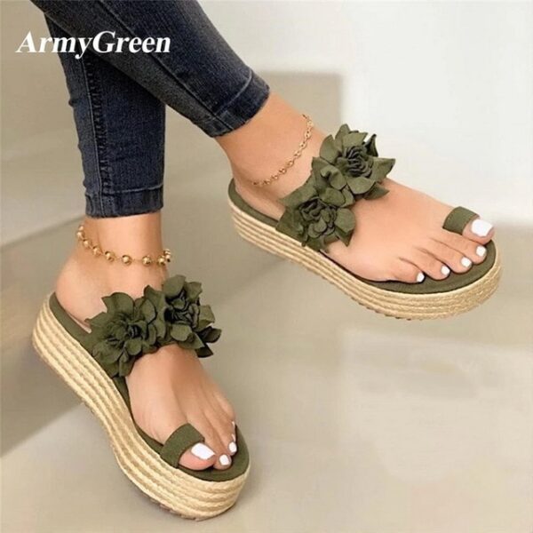 2020 Hot Sales Woman Sandals Platform Flower Slippers Casual Beach Flip Flops Sandals Women Summer