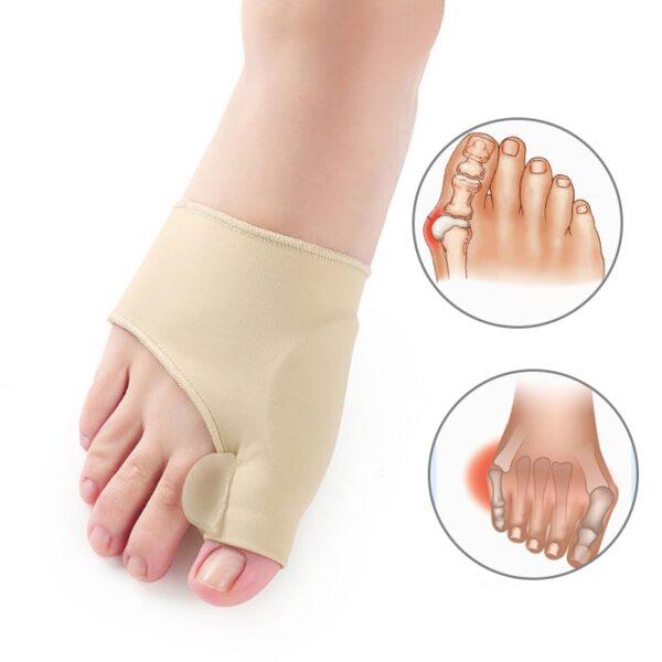2Pcs 1Pair Toe Separator Hallux Valgus Bunion Corrector Orthotics Feet Bone Thumb Adjuster Correction Pedicure Sock 1