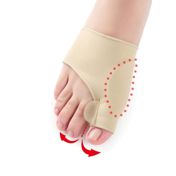 2Pcs 1জোড়া পায়ের আঙ্গুল বিভাজক Hallux Valgus Bunion সংশোধনকারী অর্থোটিক্স ফুট হাড় থাম্ব অ্যাডজাস্টার সংশোধন পেডিকিউর সক 2