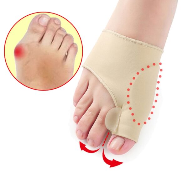 2Pcs 1Pair Toe Separator Hallux Valgus Bunion Corrector Orthotics Feet Bone Thumb Adjuster Correction Pedicure Sock