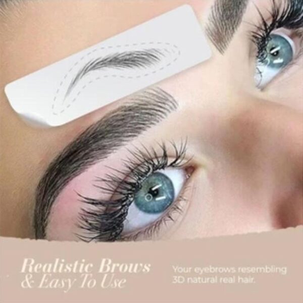 4D Hair like Eyebrows Makeup Waterproof Lasting Eyebrow Tattoo Sticker Water based Brow stickers False Eyebrows 2