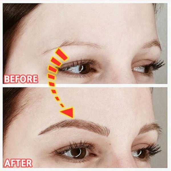 4D Gruaige cosúil le Súilíní Makeup uiscedhíonach Lasting Eyebrow Tatú Greamán Greamáin Brow uisce-bhunaithe Súile Bréige 5