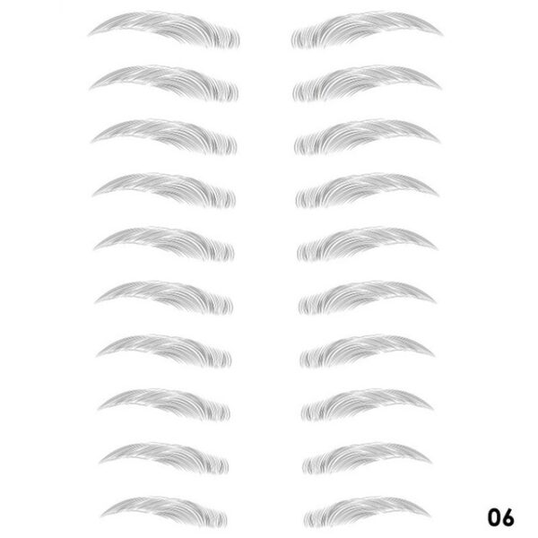 4D Gruaige cosúil le Makeup Eyebrows Greim uiscedhíonach Lasting Eyebrow Tatú Greamán Uisce bunaithe ar uisce Greamáin Bréige Súl Bréagach 5.jpg 640x640 5