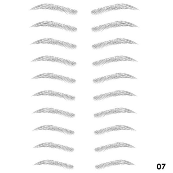 4D Gruaige cosúil le Makeup Eyebrows Greim uiscedhíonach Lasting Eyebrow Tatú Greamán Uisce bunaithe ar uisce Greamáin Bréige Súl Bréagach 6.jpg 640x640 6