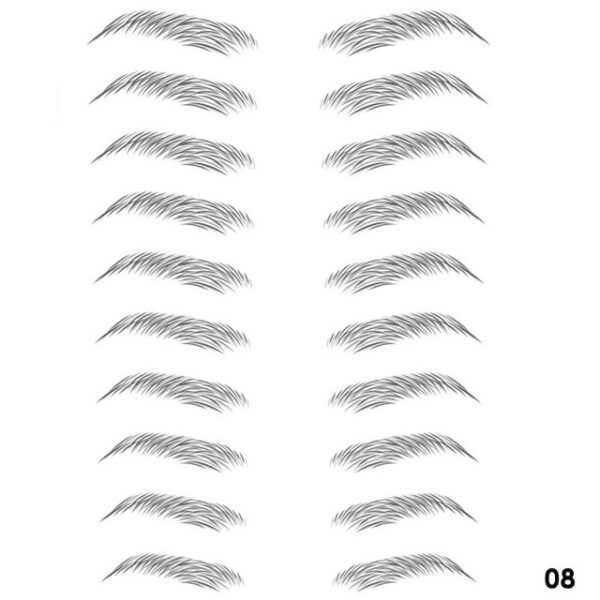 4D Gruaige cosúil le Makeup Eyebrows Greim uiscedhíonach Lasting Eyebrow Tatú Greamán Uisce bunaithe ar uisce Greamáin Bréige Súl Bréagach 7.jpg 640x640 7