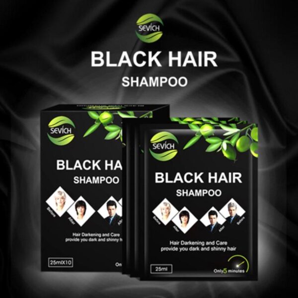 5 1ks vlasový šampón na stylingové výrobky pre starších mužov Ženy biele vlasy farbené na čiernu rastlinu 2