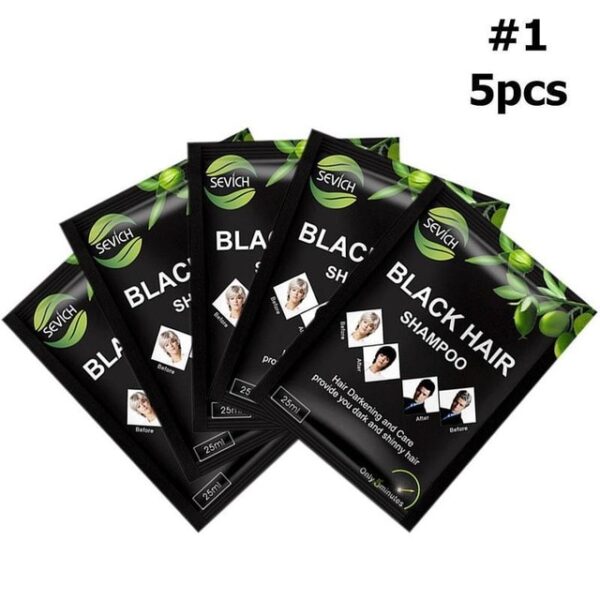 5 1pcs Hair Dye Shampoo Styling Products For Older Man Women White Hair Dyed Black