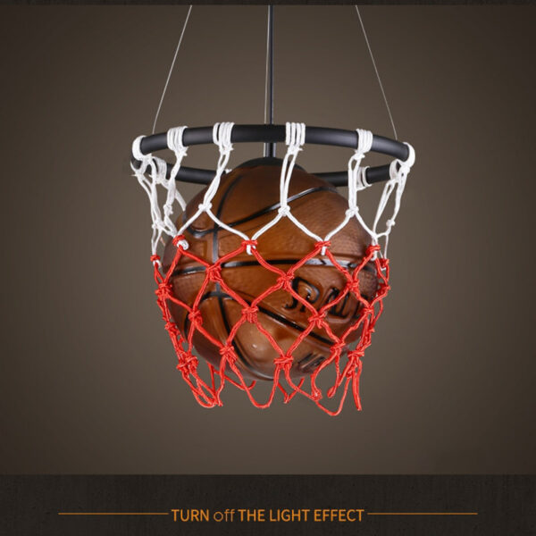 Acrylic Basketball Pendant Lights with Basket Hanging Lamp Home Deco Bar Cafe Shop Suspension Living Room 4 1