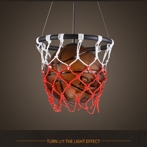 Acrylic Basketball Pendant Lights with Basket Hanging Lamp Home Deco Bar Cafe Shop Suspension Living Room 4 1