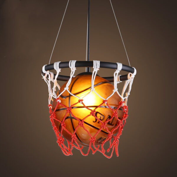 Acrylic Basketball Pendant Lights with Basket Hanging Lamp Home Deco Bar Cafe Shop Suspension Living Room 6